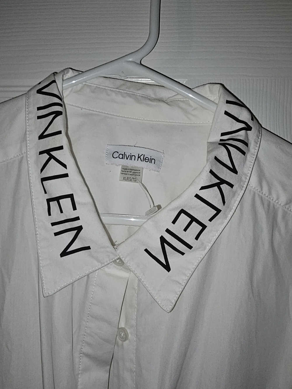 💖💖💖Calvin Klein White Button-Down Shirt Dress - Picture 4 of 6